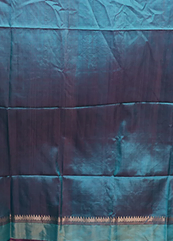 Multicolor Handloom Kanjivaram Pure Silk Saree With Blouse Piece - Image 5