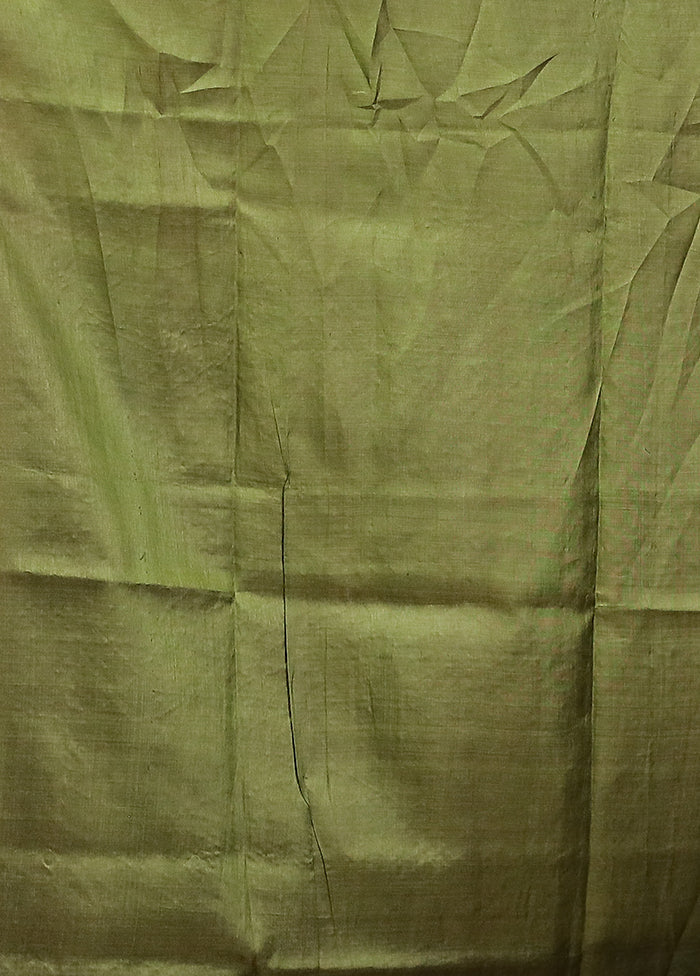 Multicolor Handloom Printed Pure Silk Saree Without Blouse Piece - Image 5