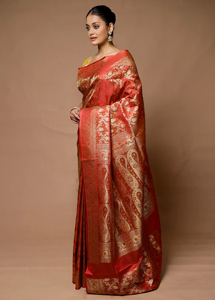 Multicolor Handloom Tanchoi Pure Silk Saree With Blouse Piece - Image 4