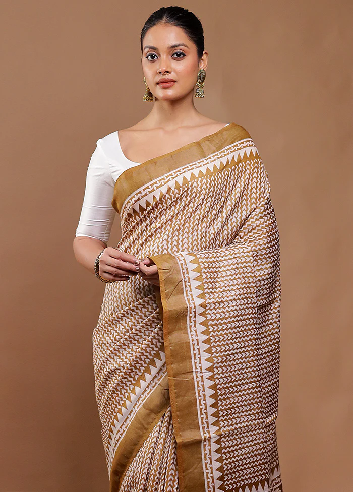 Multicolor Handloom Tussar Pure Silk Saree With Blouse Piece - Image 2