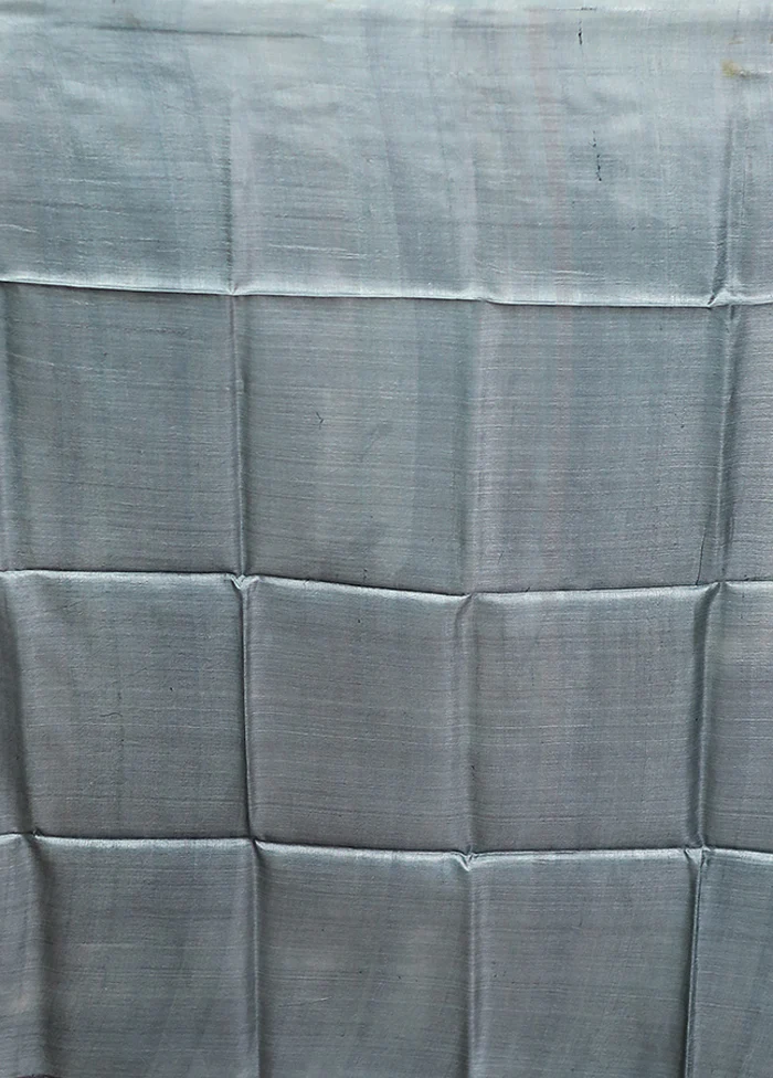 Multicolor Handloom Tussar Pure Silk Saree With Blouse Piece - Image 5