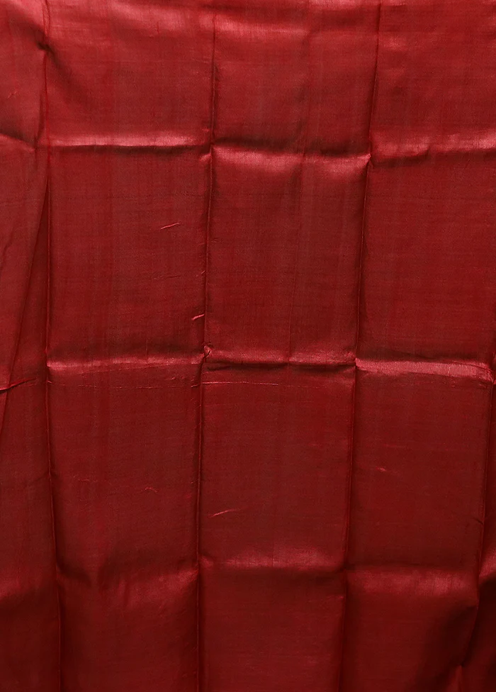 Multicolor Handloom Tussar Pure Silk Saree With Blouse Piece - Image 5
