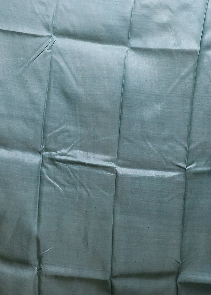 Multicolor Handloom Tussar Pure Silk Saree With Blouse Piece - Image 5