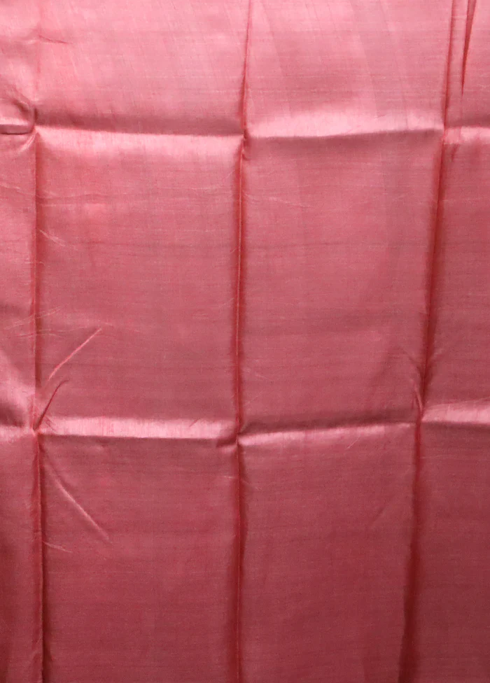 Multicolor Handloom Tussar Pure Silk Saree With Blouse Piece - Image 5