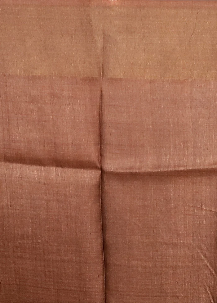 Multicolor Handloom Tussar Pure Silk Saree With Blouse Piece - Image 5