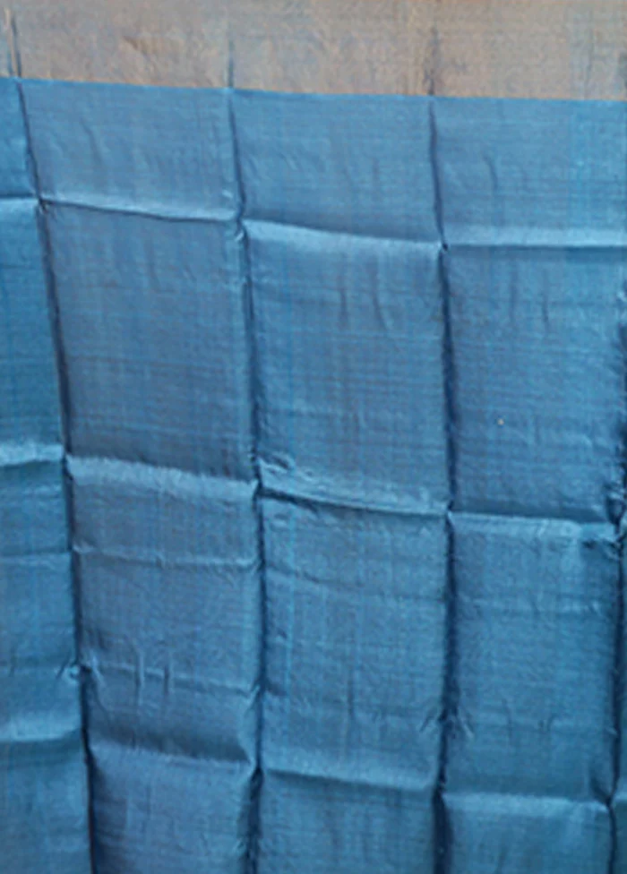 Multicolor Handloom Tussar Pure Silk Saree With Blouse Piece - Image 5