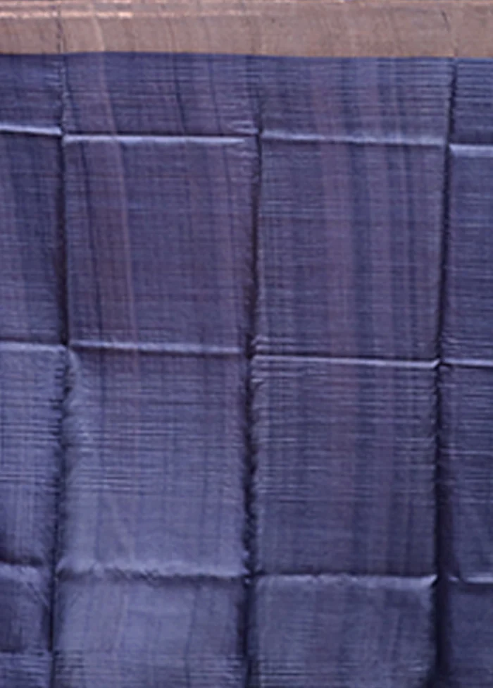 Multicolor Handloom Tussar Pure Silk Saree With Blouse Piece - Image 5