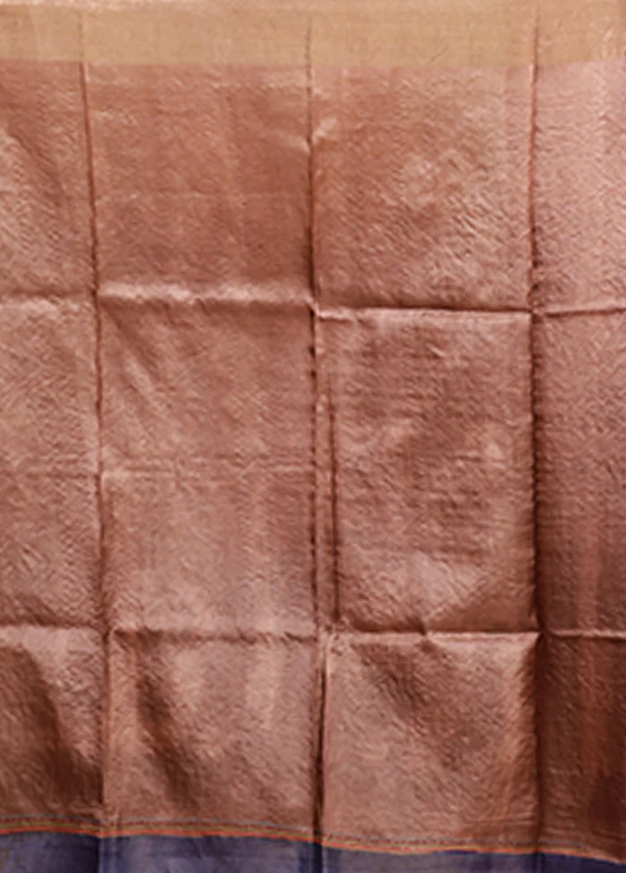 Multicolor Handloom Tussar Pure Silk Saree With Blouse Piece - Image 5