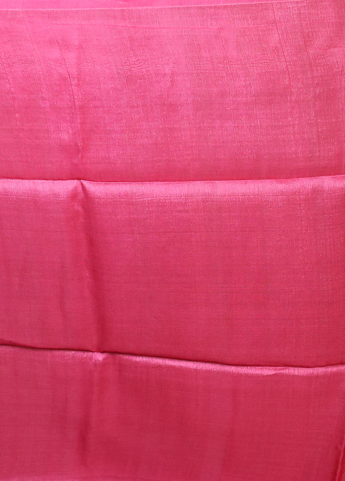 Multicolor Handloom Tussar Pure Silk Saree With Blouse Piece - Image 5