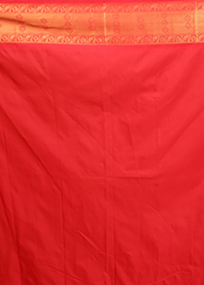 Multicolor Kanjivaram Silk Saree With Blouse Piece - Image 5
