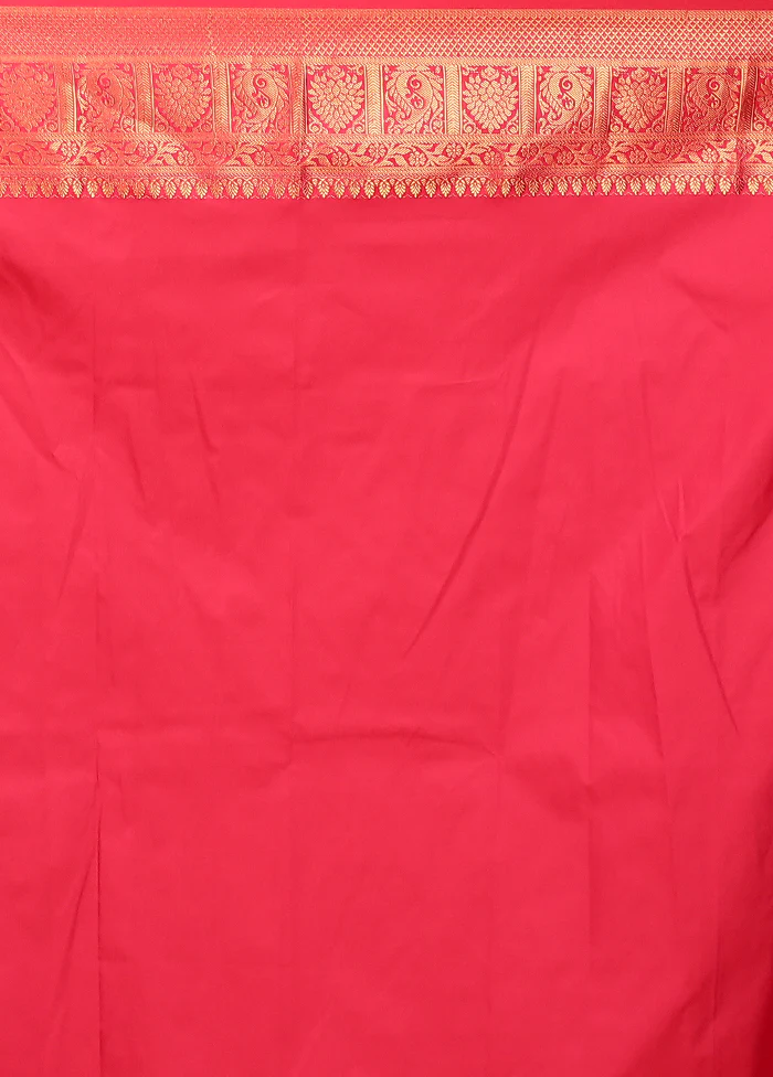Multicolor Kanjivaram Silk Saree With Blouse Piece - Image 5