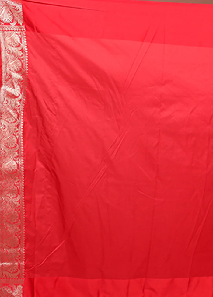 Multicolor Katan Silk Saree With Blouse Piece - Image 5