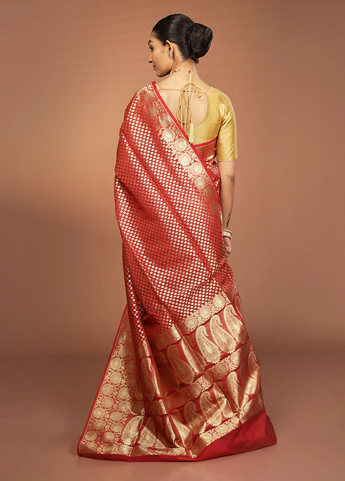 Multicolor Kora Silk Saree With Blouse Piece - Image 3