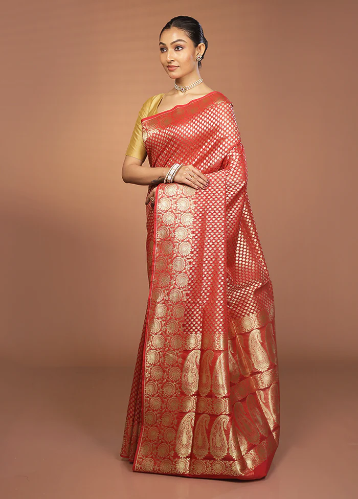 Multicolor Kora Silk Saree With Blouse Piece - Image 4