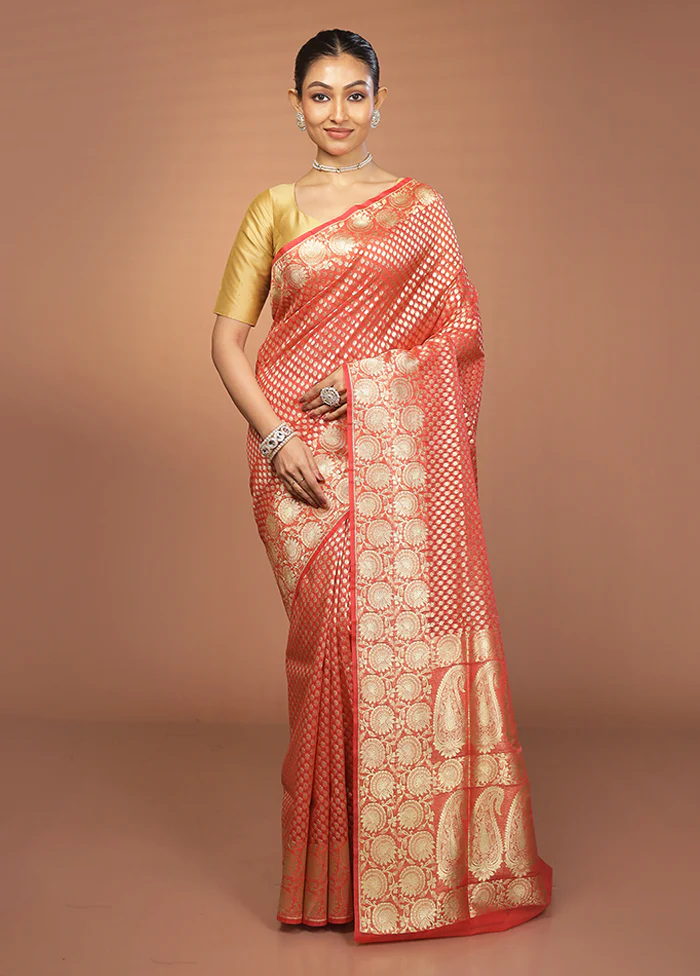 Multicolor Kora Silk Saree With Blouse Piece - Image 2