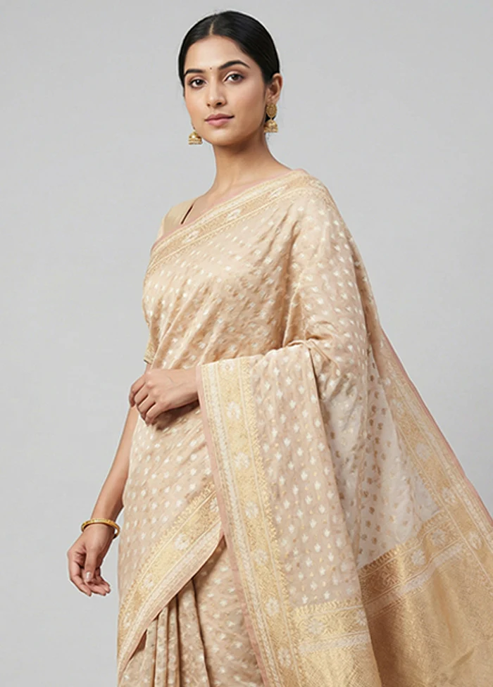 Multicolor Kora Silk Saree With Blouse Piece - Image 2