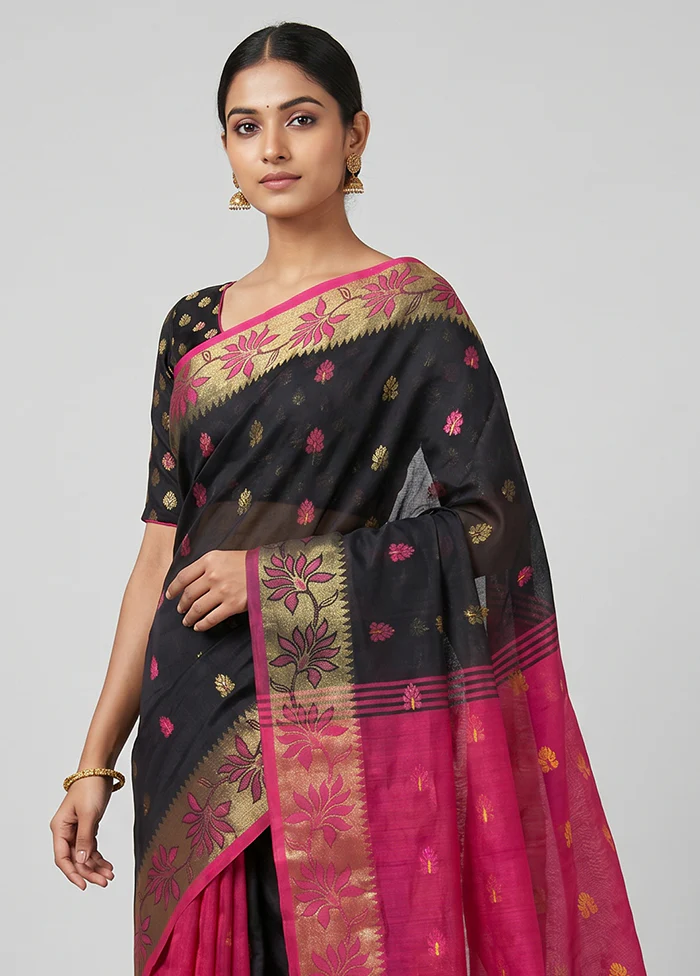 Multicolor Matka Silk Saree With Blouse Piece - Image 2