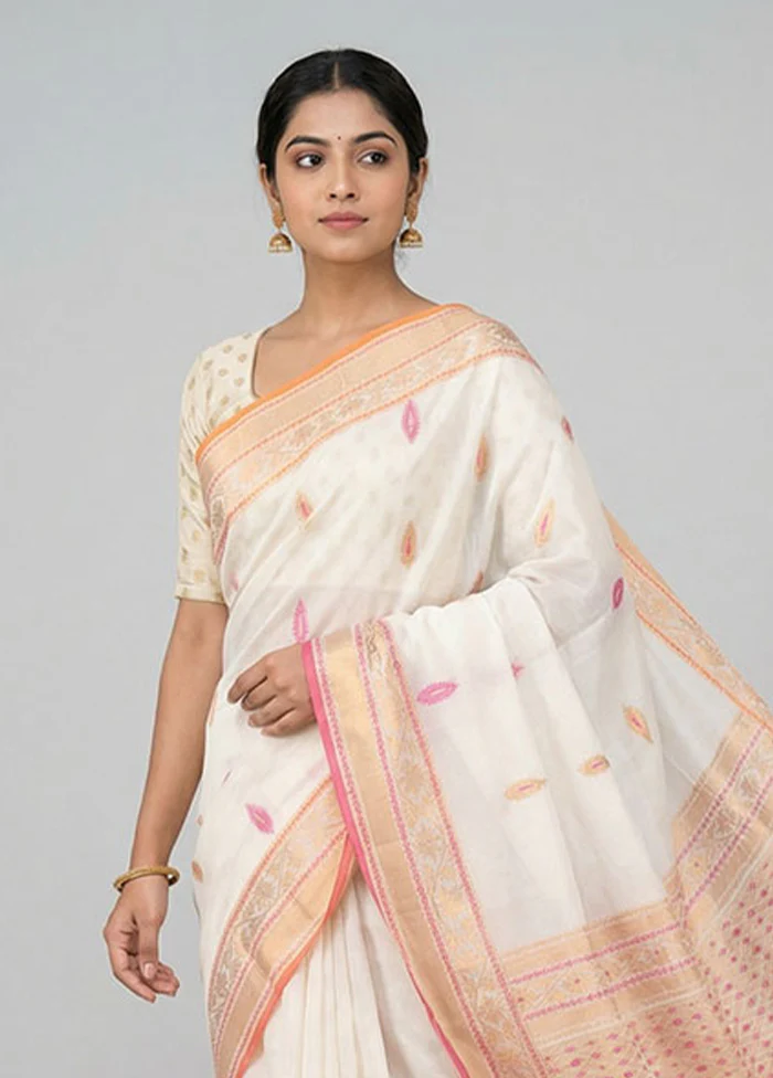 Multicolor Matka Silk Saree With Blouse Piece - Image 2