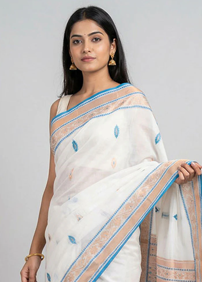 Multicolor Matka Silk Saree With Blouse Piece - Image 2