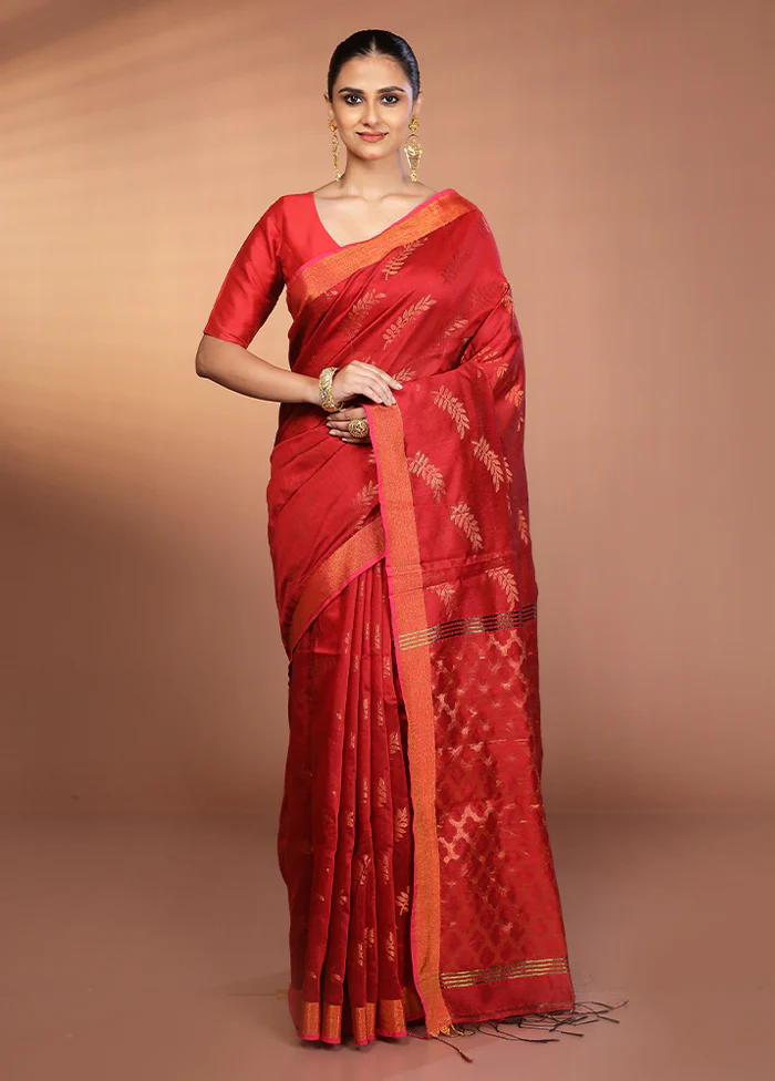 Multicolor Matka Silk Saree With Blouse Piece - Image 2