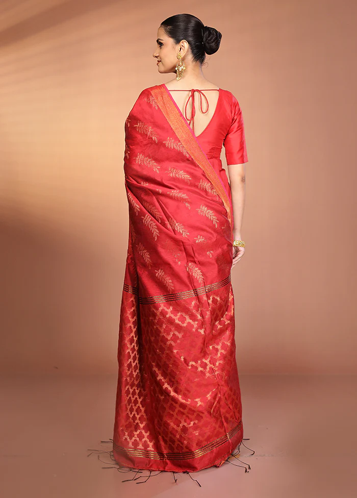 Multicolor Matka Silk Saree With Blouse Piece - Image 3