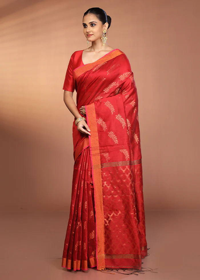 Multicolor Matka Silk Saree With Blouse Piece - Image 4