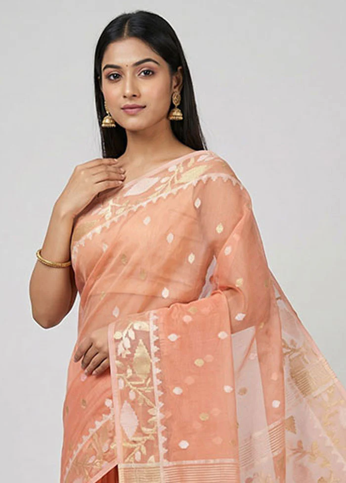 Multicolor Organza Saree With Blouse Piece - Image 2