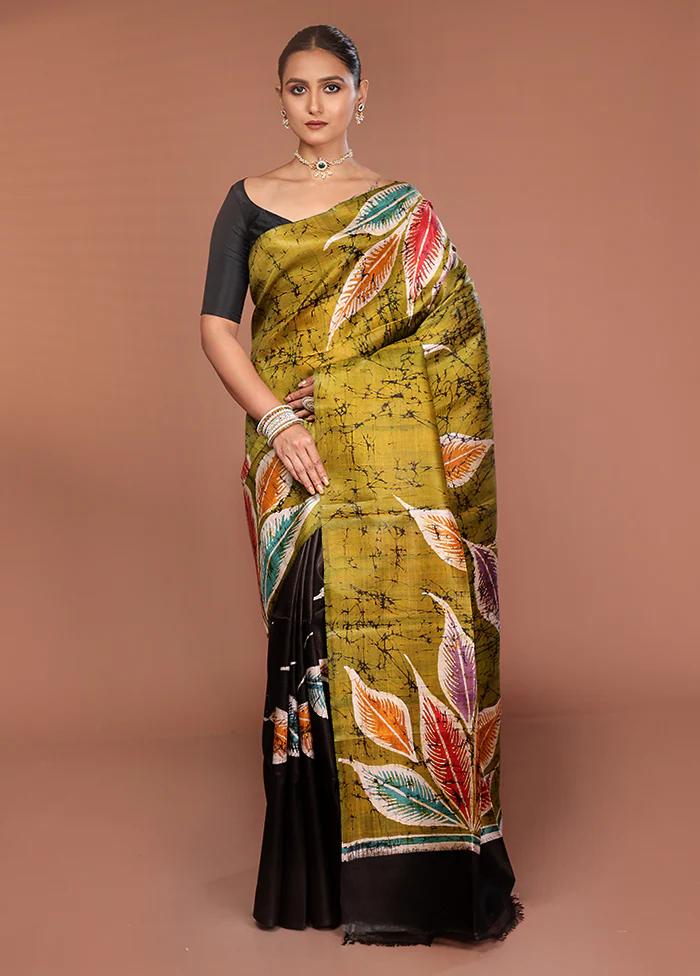 Multicolor Printed Pure Silk Saree Without Blouse Piece - Image 2