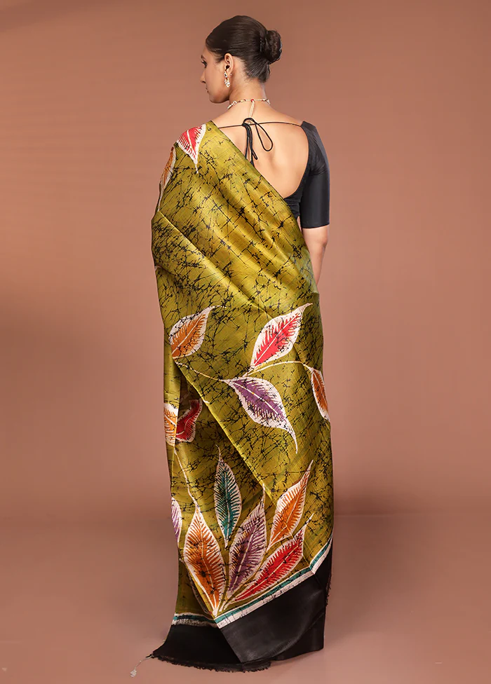Multicolor Printed Pure Silk Saree Without Blouse Piece - Image 3