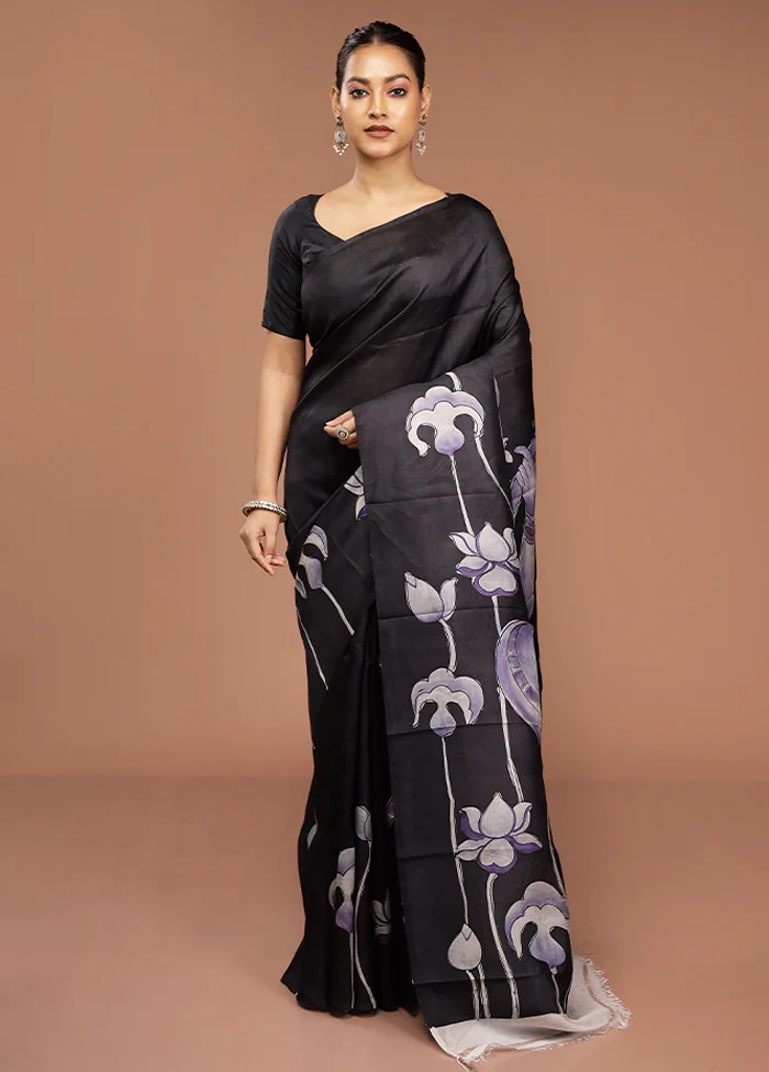 Multicolor Printed Pure Silk Saree Without Blouse Piece - Image 2