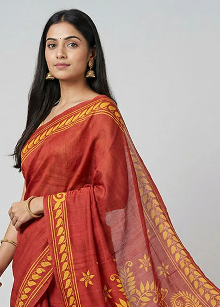 Multicolor Printed Silk Saree Without Blouse Piece - Image 2