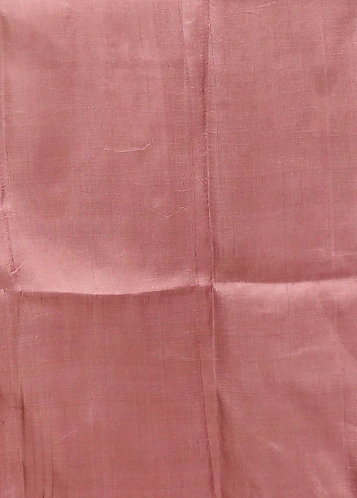 Pink Printed Silk Saree Without Blouse Piece - Image 5