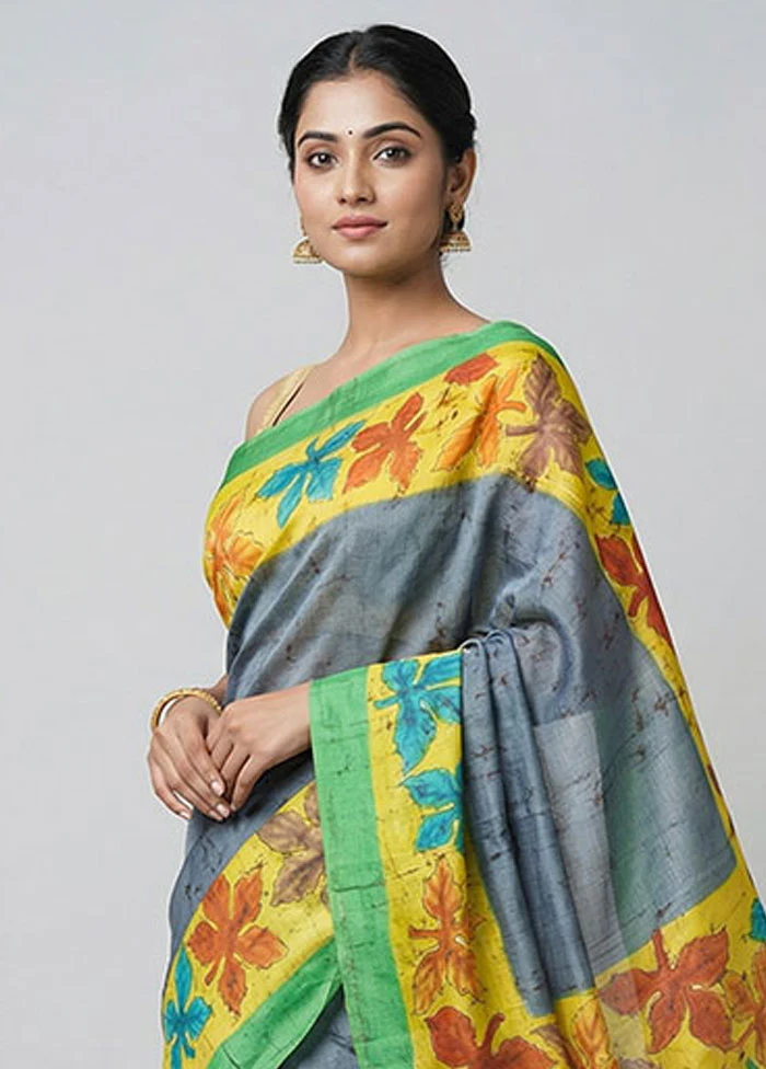 Multicolor Printed Silk Saree Without Blouse Piece - Image 2
