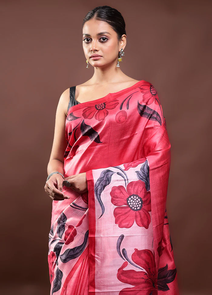 Multicolor Printed Pure Silk Saree Without Blouse Piece - Image 2