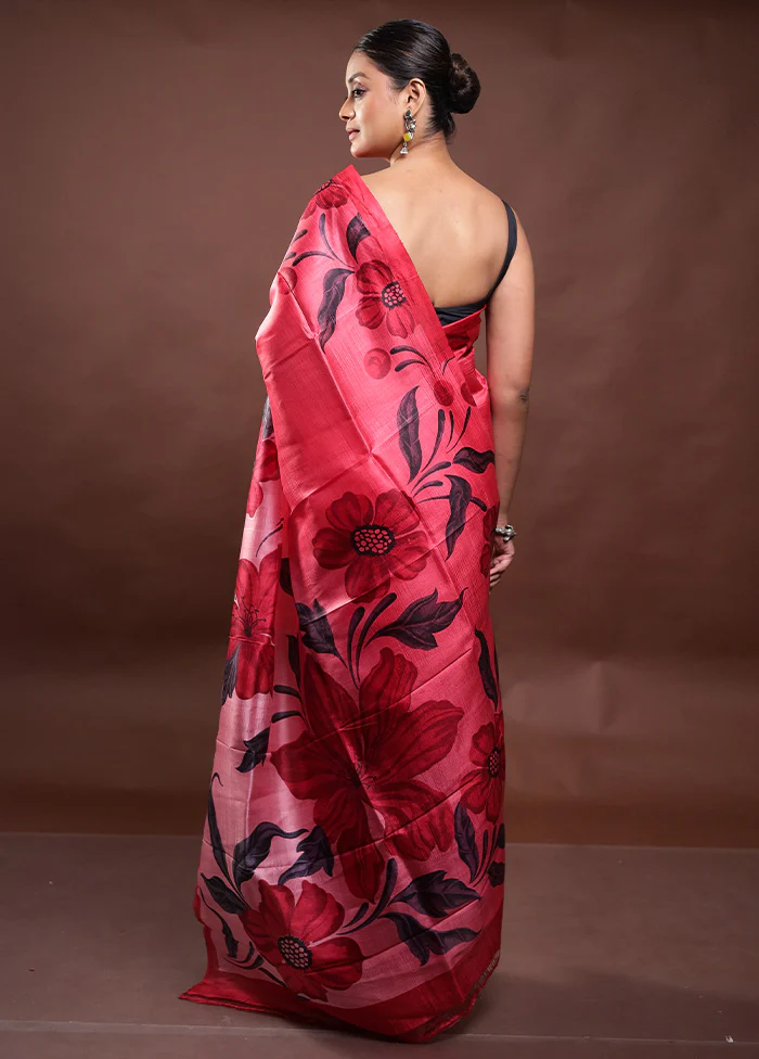 Multicolor Printed Pure Silk Saree Without Blouse Piece - Image 3
