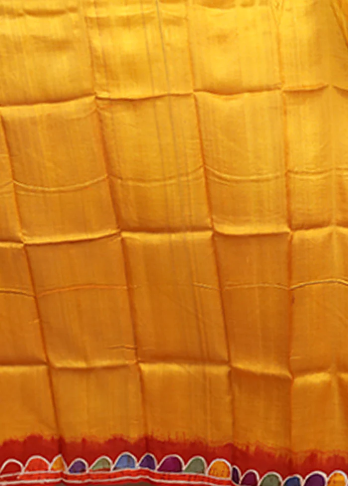 Multicolor Printed Pure Silk Saree Without Blouse Piece - Image 5