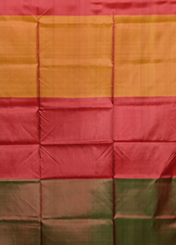 Pink Printed Pure Silk Saree Without Blouse Piece - Image 5