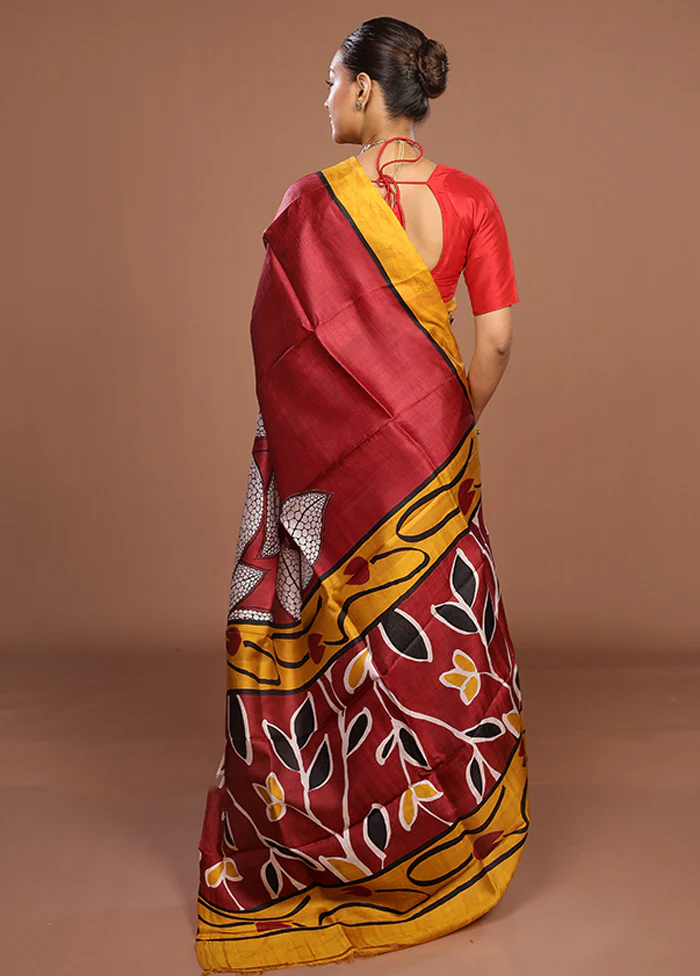 Multicolor Printed Pure Silk Saree Without Blouse Piece - Image 3