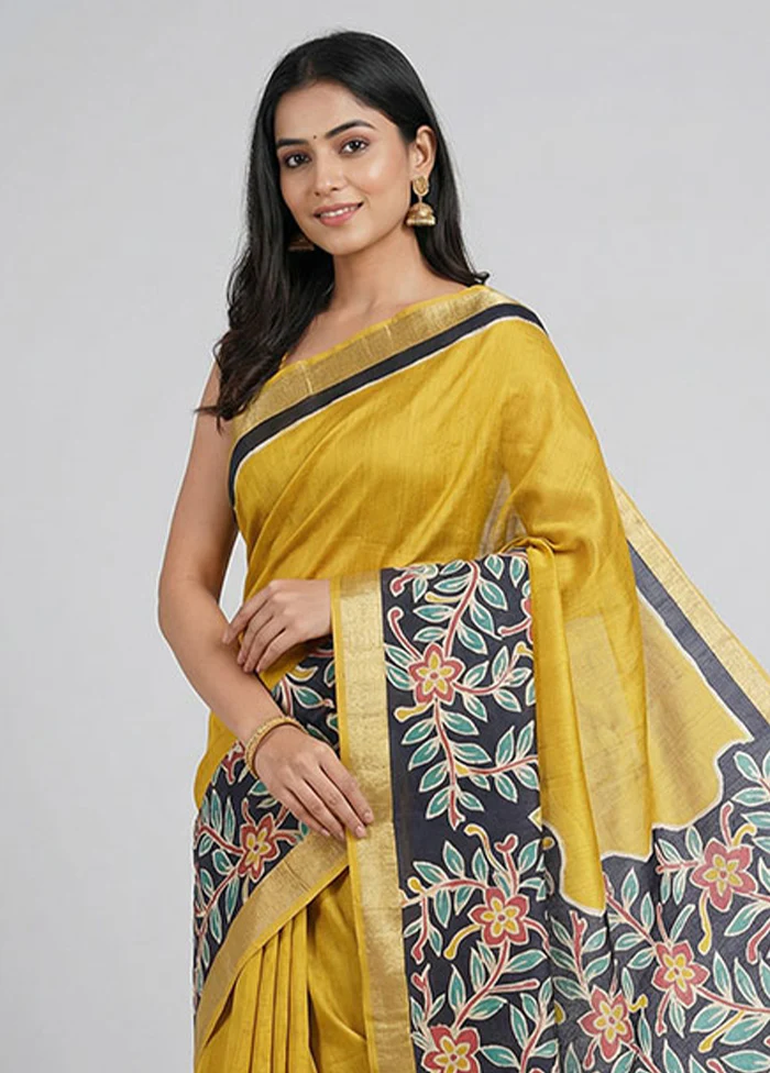 Multicolor Printed Pure Silk Saree Without Blouse Piece - Image 2