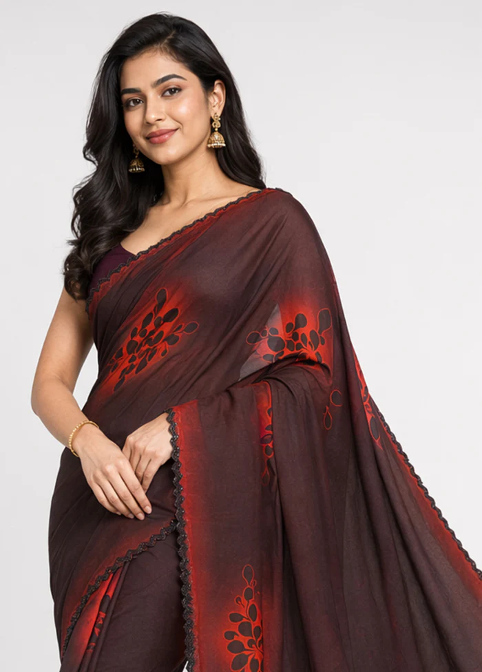 Multicolor Printed Pure Silk Saree Without Blouse Piece - Image 2