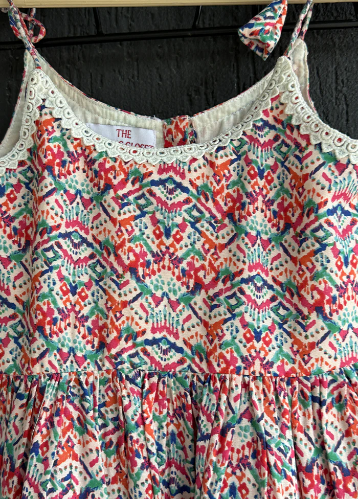 Multicolor Printed Work Cotton Dress - Image 2