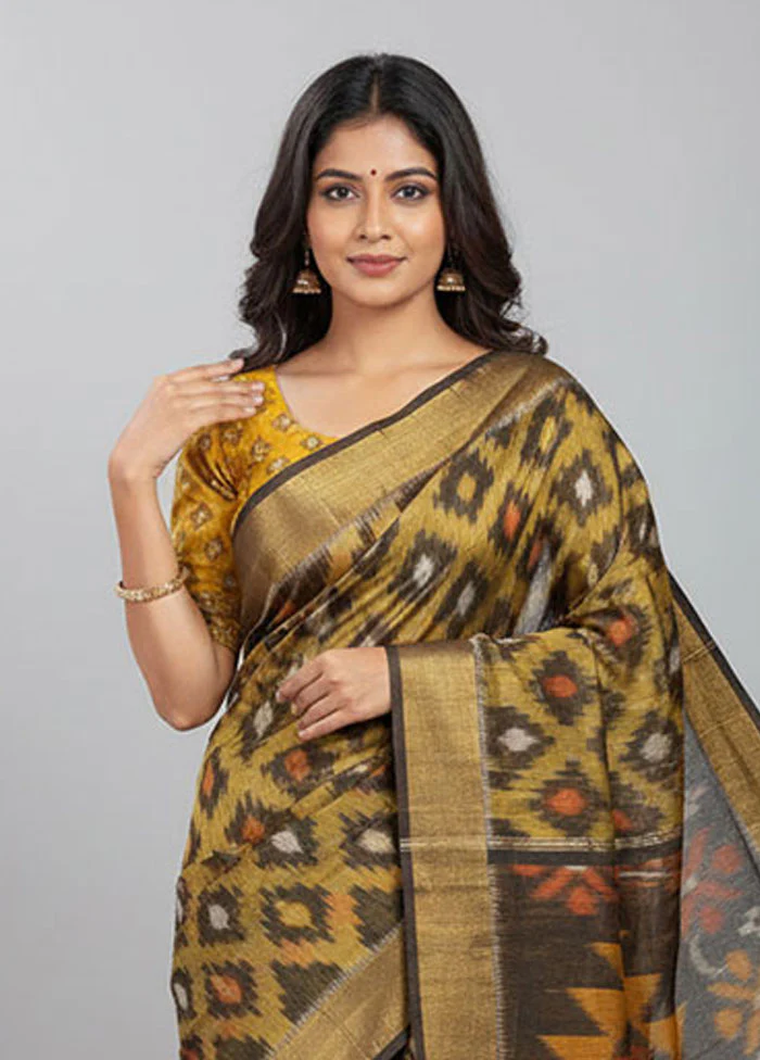 Multicolor Pure Cotton Saree With Blouse Piece - Image 2