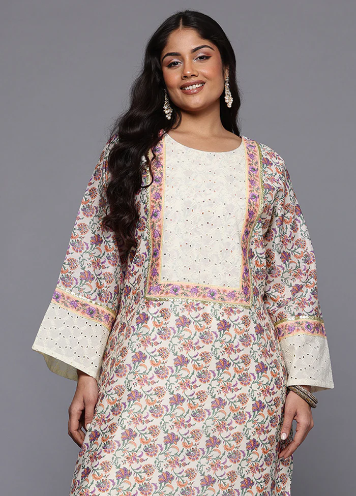 Multicolor Readymade Chanderi Kurti - Image 2