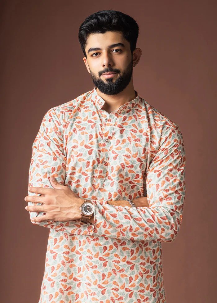 Multicolor Silk Kurta & Pajama Set - Image 2