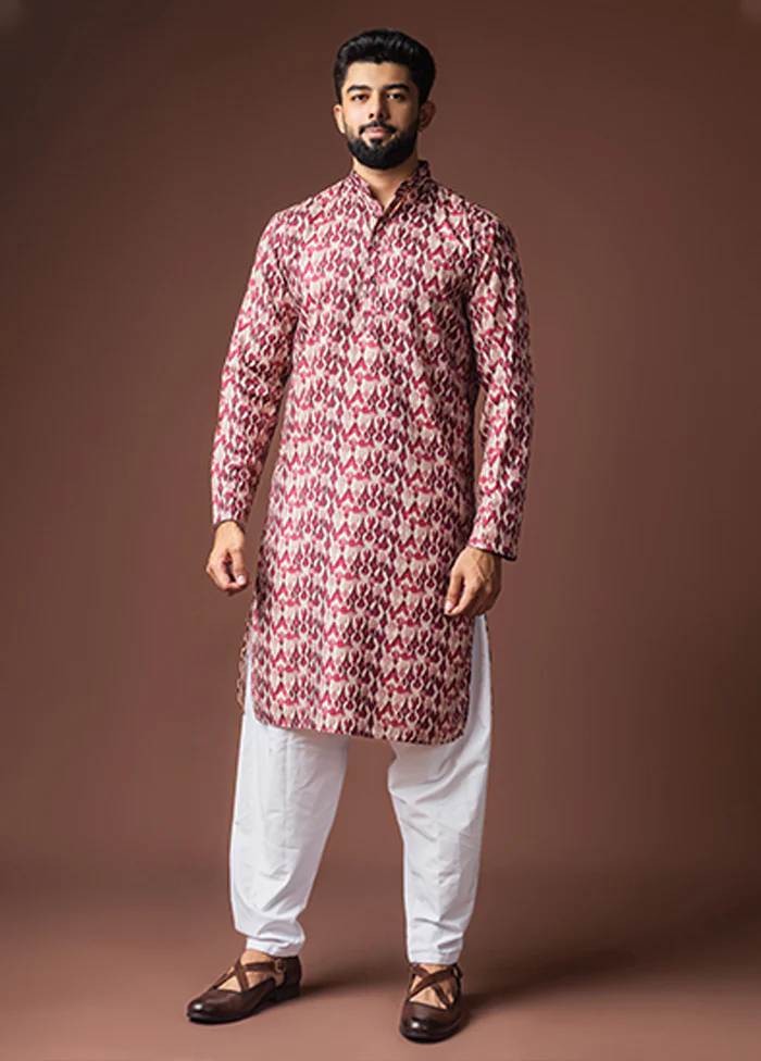 Multicolor Silk Kurta & Pajama Set