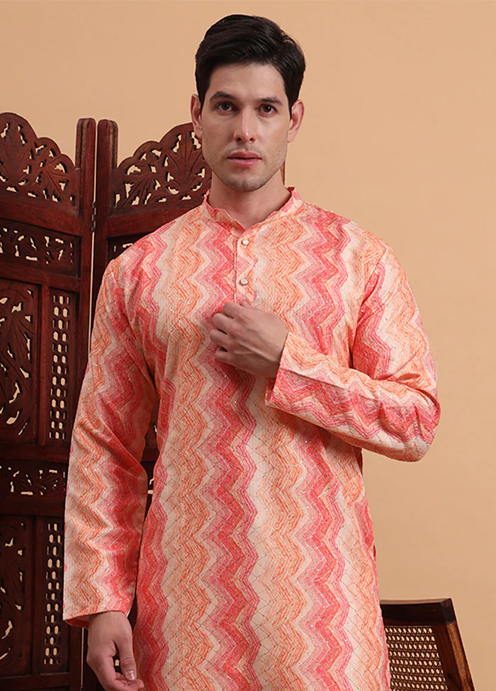 Multicolor Silk Kurta & Pajama Set - Image 2