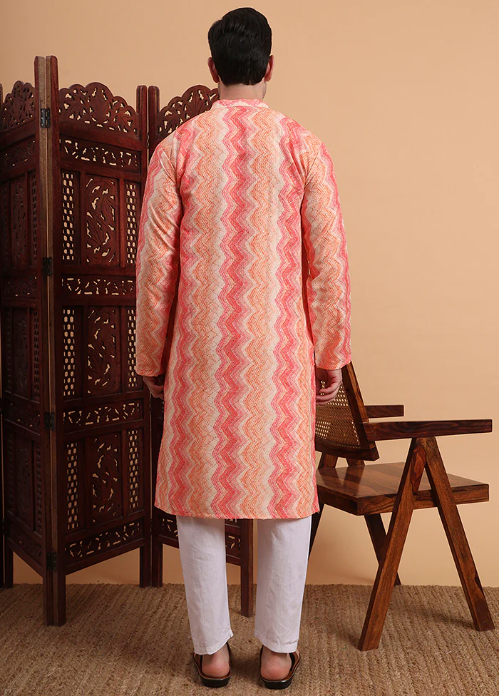 Multicolor Silk Kurta & Pajama Set - Image 3