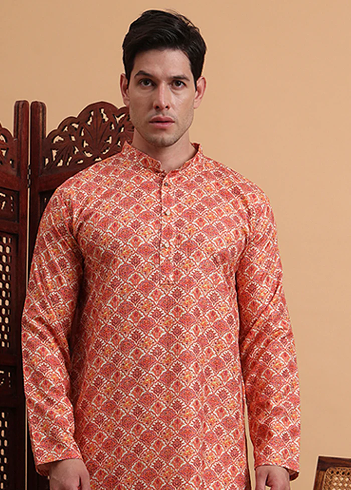 Multicolor Silk Kurta & Pajama Set - Image 2