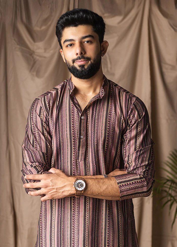Multicolor Silk Kurta & Pajama Set - Image 2