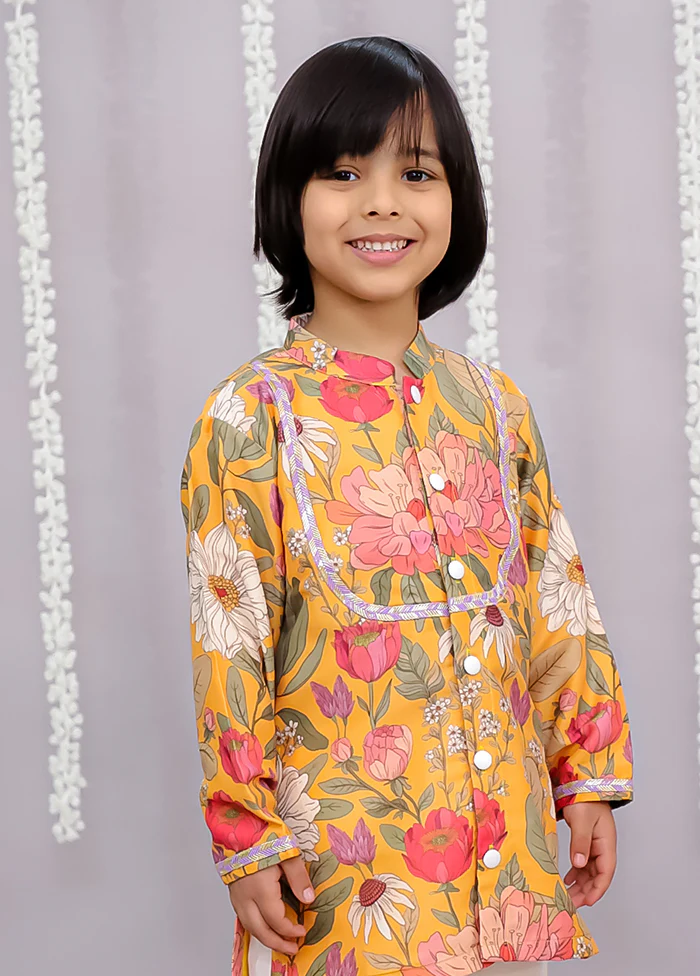 Multicolor Silk Kurta & Pajama Set - Image 2